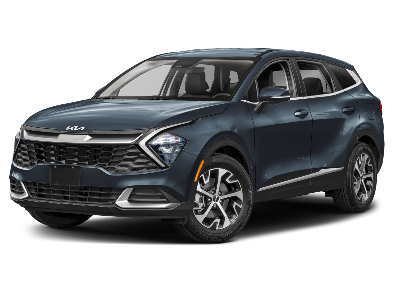 2024 Kia Sportage EX in Steel Gray — front three-quarter view