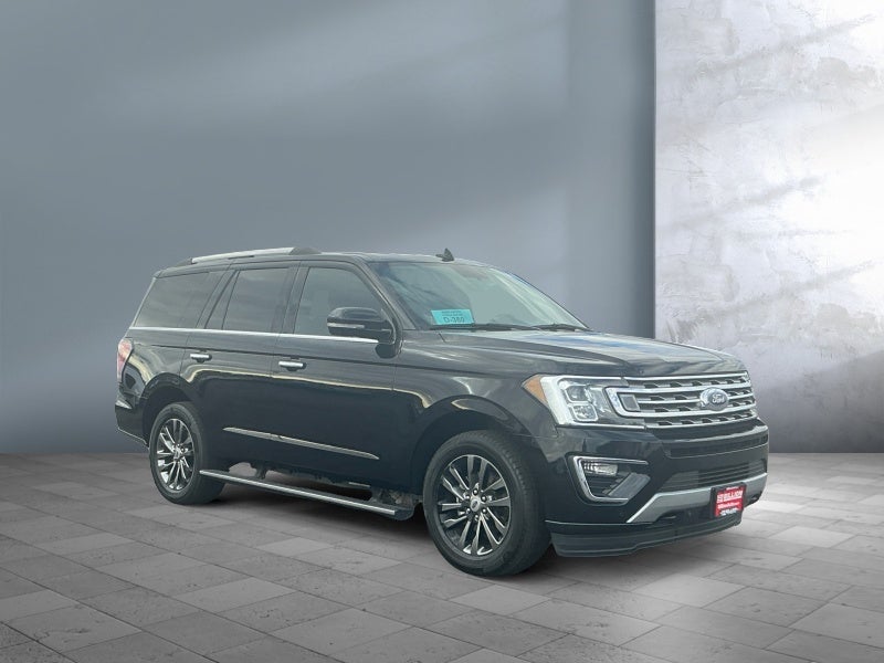 2019 Ford Expedition Limited in Agate Black Metallic — front three-quarter view