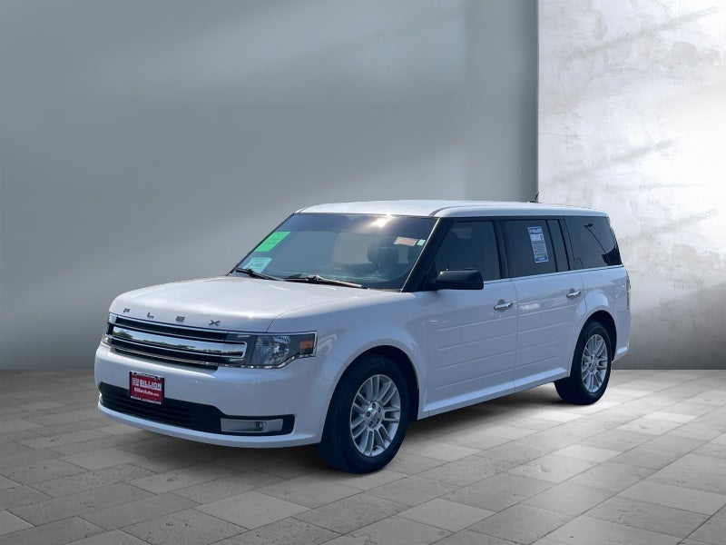 2018 Ford Flex SEL in White — front three-quarter view