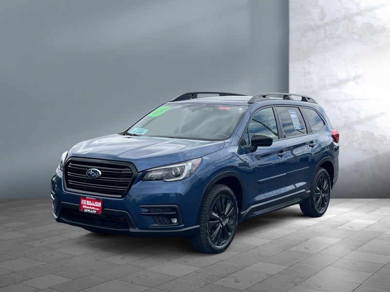 2022 Subaru Ascent Onyx Edition in Abyss Blue Pearl — front three-quarter view