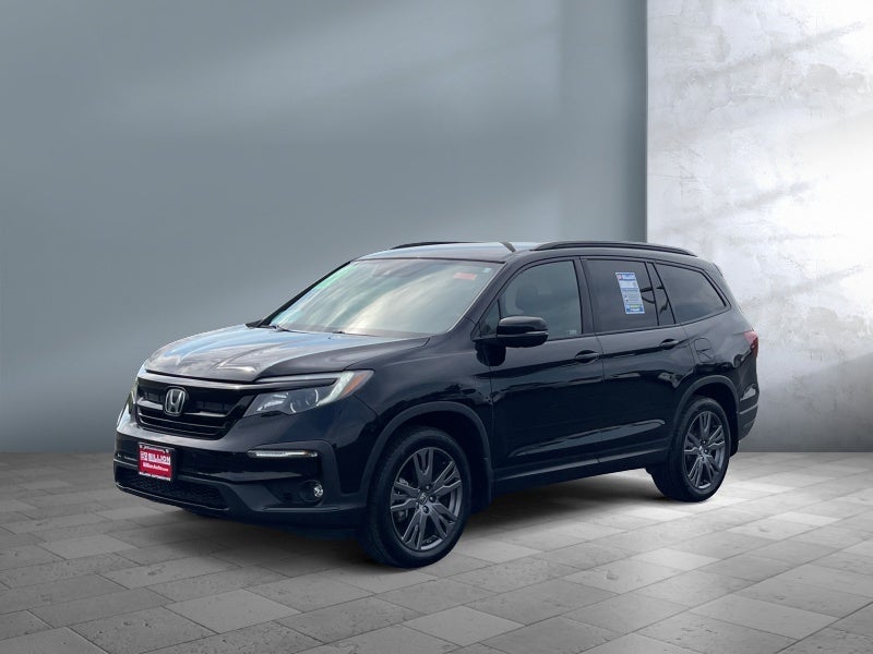 2022 Honda Pilot Sport in Black — front three-quarter view