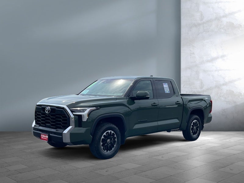 2022 Toyota Tundra 4WD SR5 in Army Green — front three-quarter view