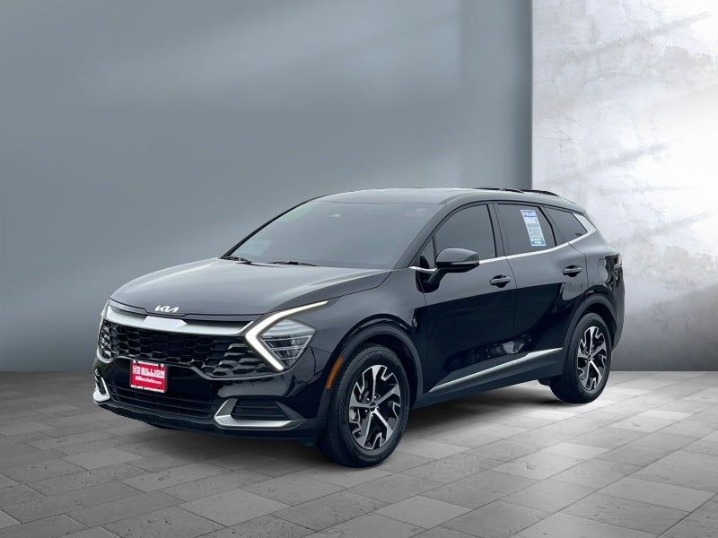 2024 Kia Sportage EX in Ebony Black — front three-quarter view