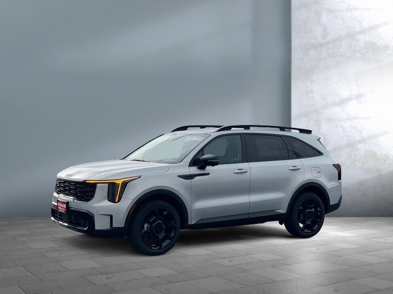 2026 Kia Sorento X-Line SX in Ivory Silver — front three-quarter view