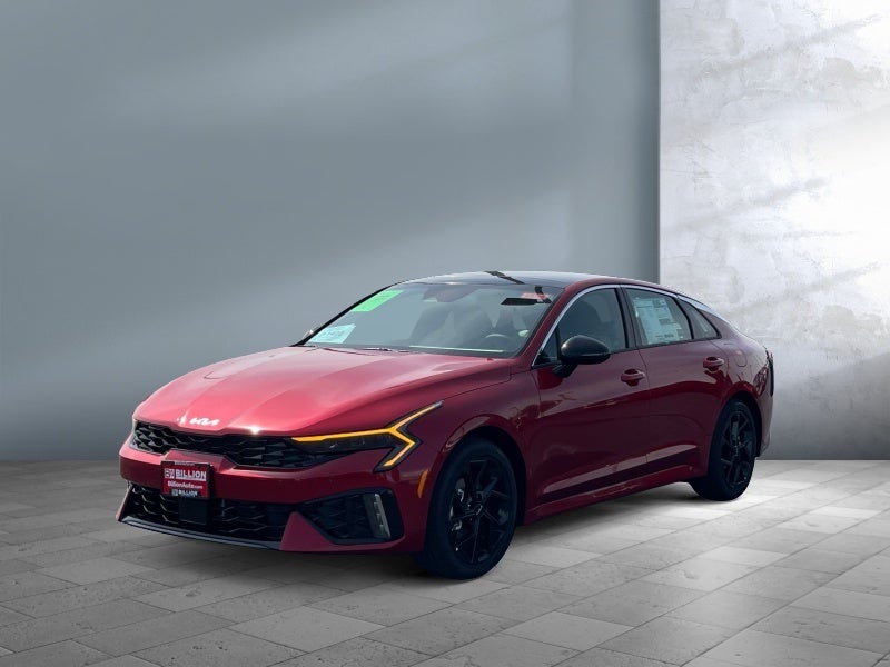2026 Kia K5 GT-Line in Runway Red — front three-quarter view