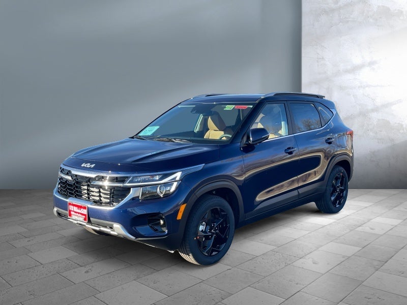 2026 Kia Seltos EX in Blue — front three-quarter view