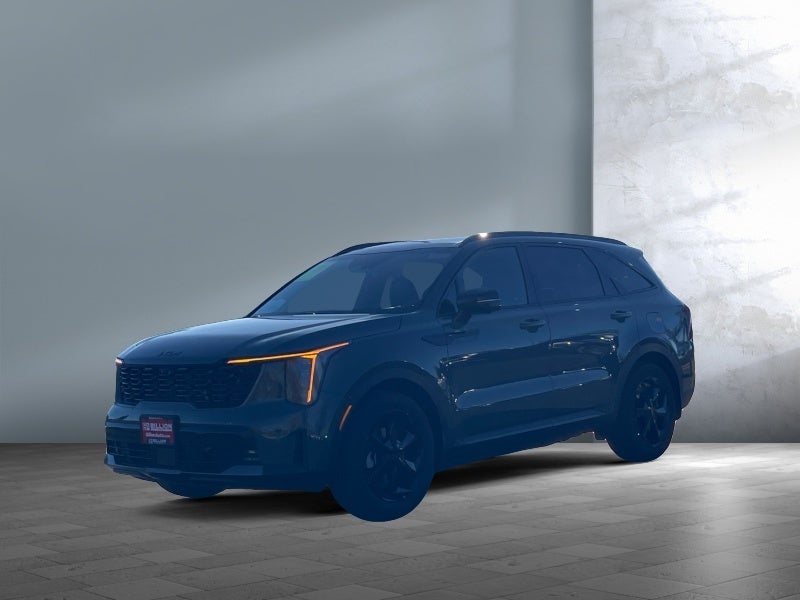 2026 Kia Sorento Hybrid X-Line SX Prestige in Green — front three-quarter view