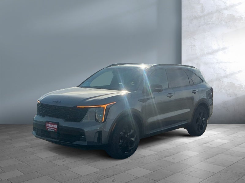 2026 Kia Sorento Hybrid X-Line SX Prestige in Gray — front three-quarter view